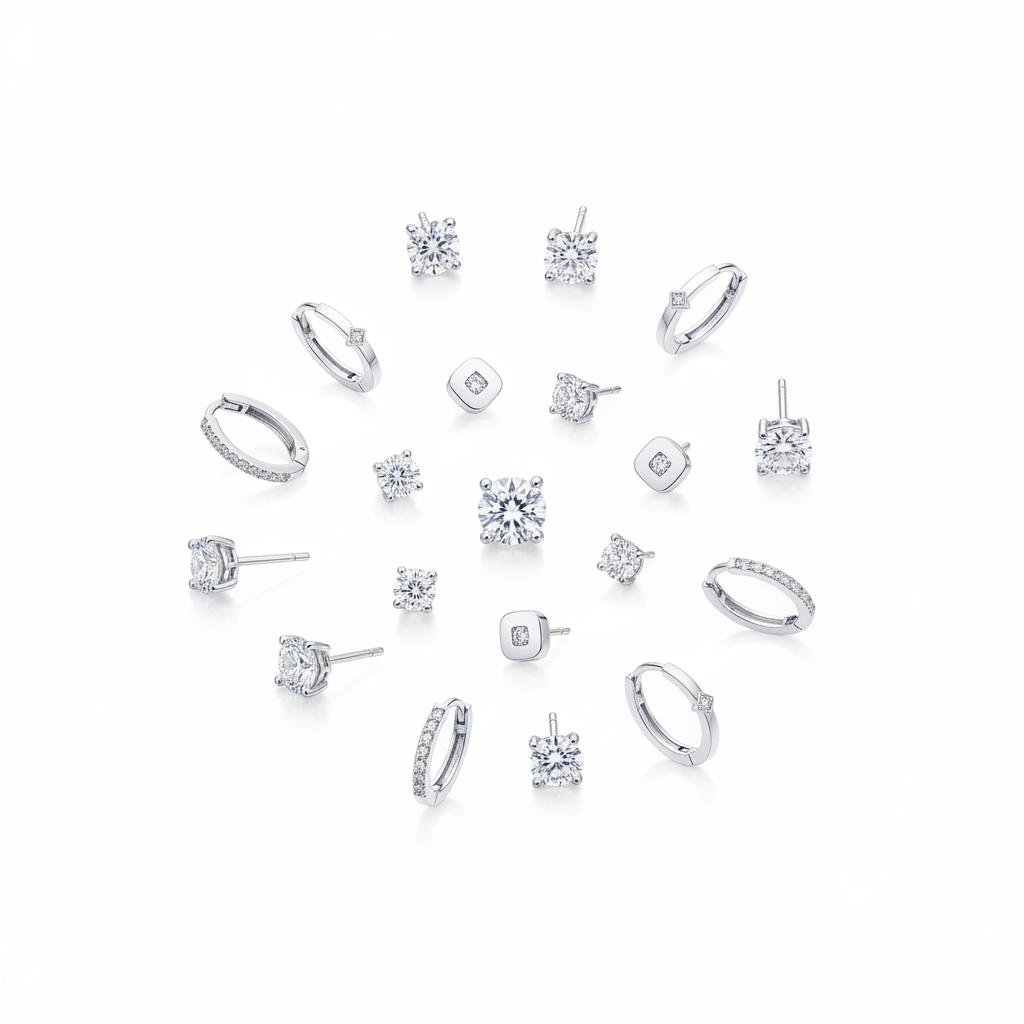 Hadi Craft – moissanite stud earrings for women & S925 Sterling Silver Earrings for Women USA 2025 | Handmade Jewelry Collection