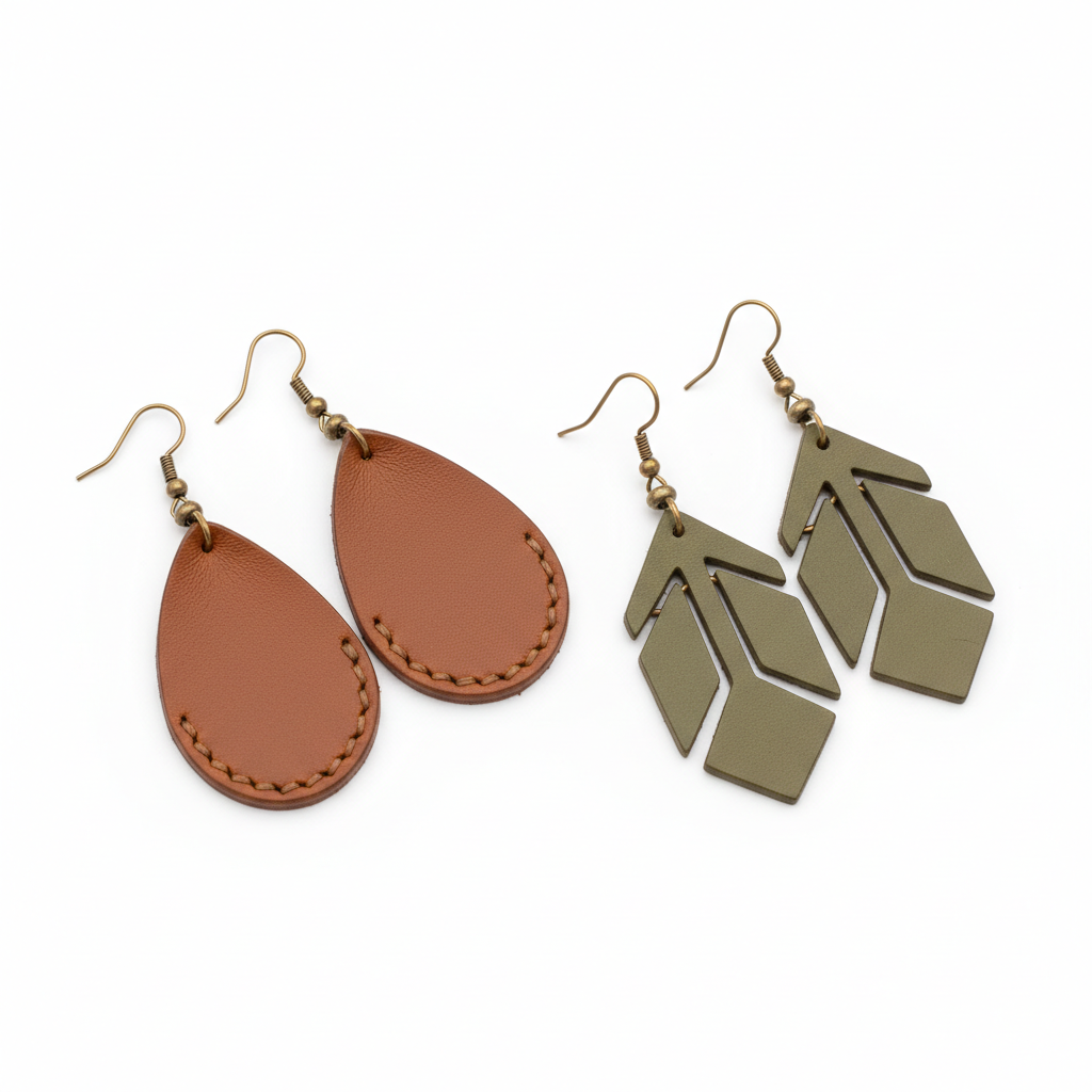 Leather earring Hadi Craft USA