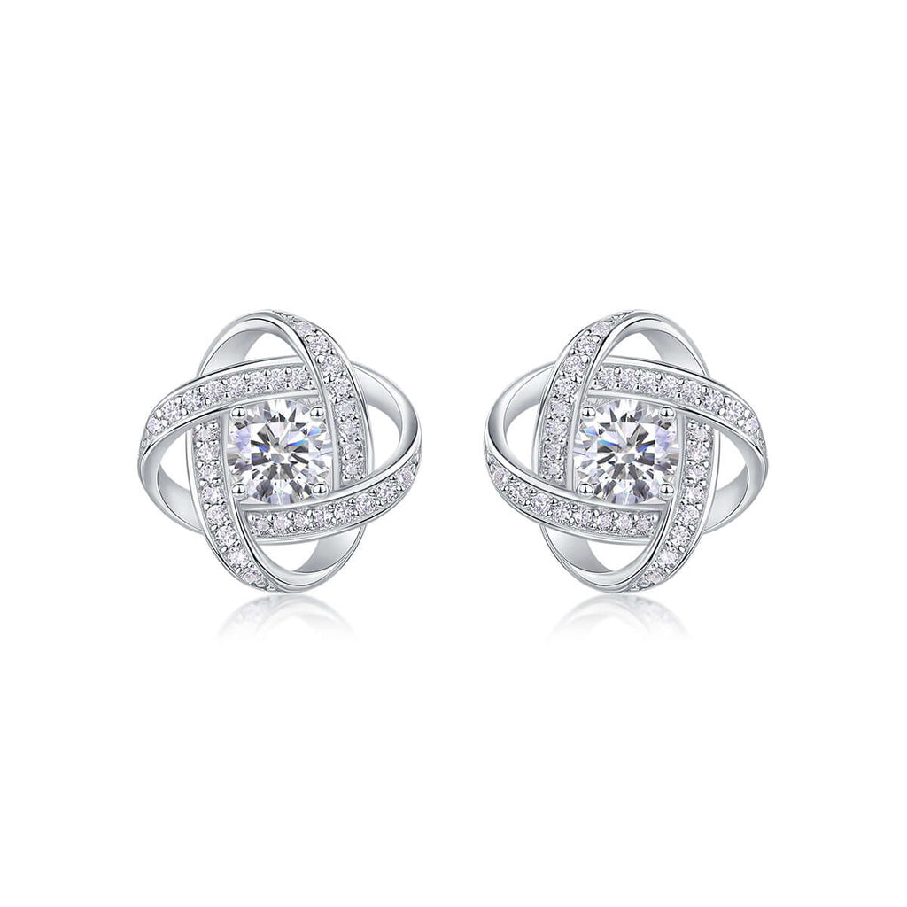 0.5 Carat Moissanite Stud Earrings – S925 Sterling Silver Platinum-Plated - Hadi Craft