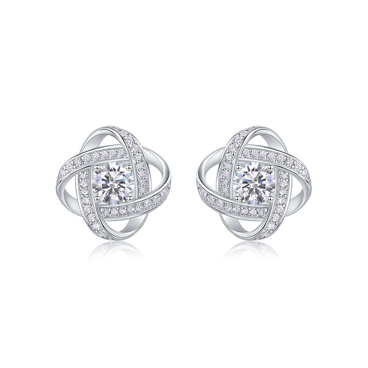 0.5 Carat Moissanite Stud Earrings – S925 Sterling Silver Platinum-Plated - Hadi Craft