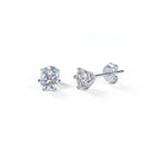 0.5 Carat Moissanite Stud Earrings – S925 Sterling Silver Six-Prong - Hadi Craft