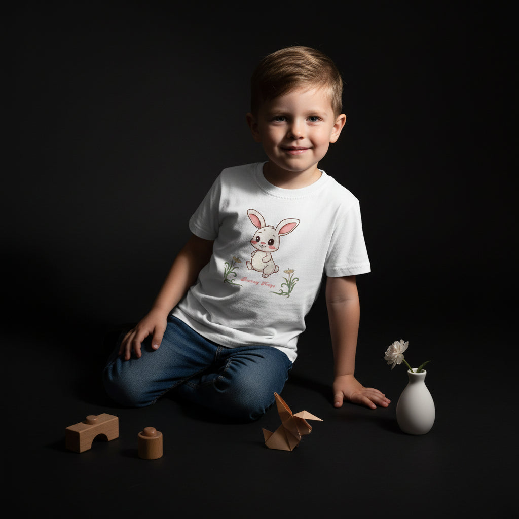 Kids 100% Cotton T-Shirt – Made in USA, Soft Breathable Front Print Tee for Boys & Girls