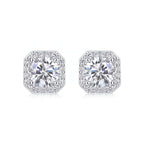 1 Carat Heart Moissanite Stud Earrings – S925 Sterling Silver - Hadi Craft