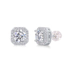 1 Carat Heart Moissanite Stud Earrings – S925 Sterling Silver - Hadi Craft