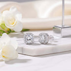 1 Carat Heart Moissanite Stud Earrings – S925 Sterling Silver - Hadi Craft
