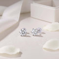 1 Carat Moissanite Stud Earrings – S925 Sterling Silver Six-Prong - Hadi Craft