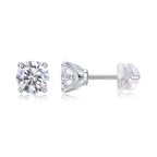 1 Carat Moissanite Stud Earrings – S925 Sterling Silver - Hadi Craft