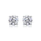1 Carat Moissanite Stud Earrings – S925 Sterling Silver - Hadi Craft