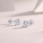 1 Carat Moissanite Stud Earrings – S925 Sterling Silver - Hadi Craft