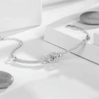 1 Carat Moissanite bracelet Square Bag Bracelet 925 Sterling - Hadi Craft