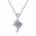 1 carat D color moissanite pendant necklace Elegant Jewelry - Hadi Craft