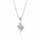 1 carat D color moissanite pendant necklace Elegant Jewelry - Hadi Craft