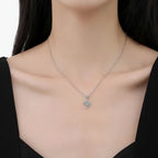 1 carat D color moissanite pendant necklace Elegant Jewelry - Hadi Craft