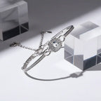 1 carat moissanite bracelet silver square bag Hadi Craft USA