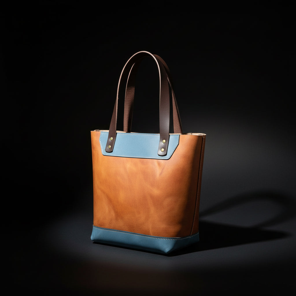 Naomi Leather Tote Bag for Women – Ocean Tide | Everyday Carry | Handmade in USA