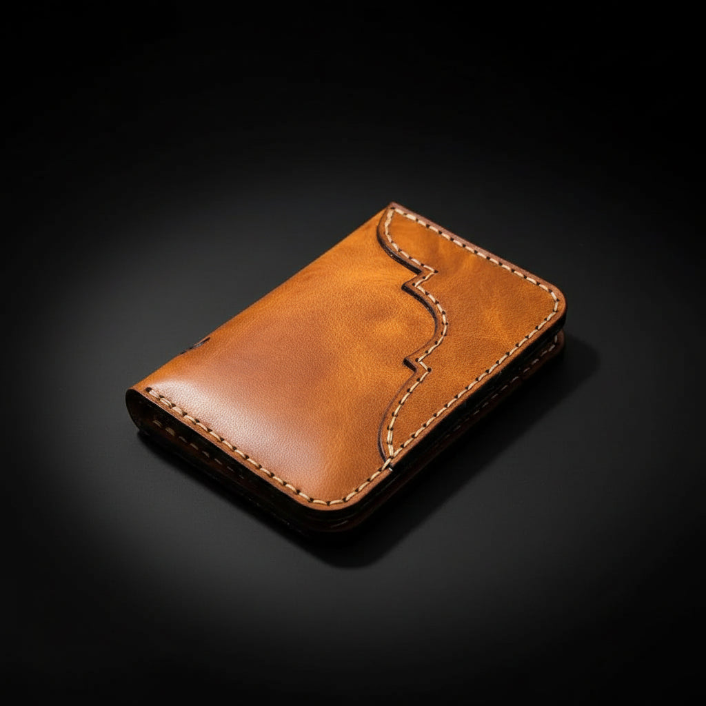 Western Vertical Leather Wallet for Men – Full-Grain & Personalized | Handmade in USA