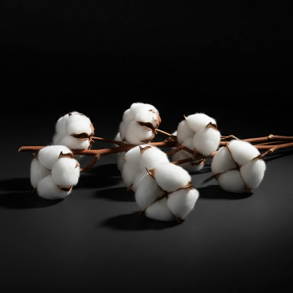 DomeStar 30pcs Natural Dried Cotton Stems 15" Real Cotton Bolls for Farmhouse Vase Decor