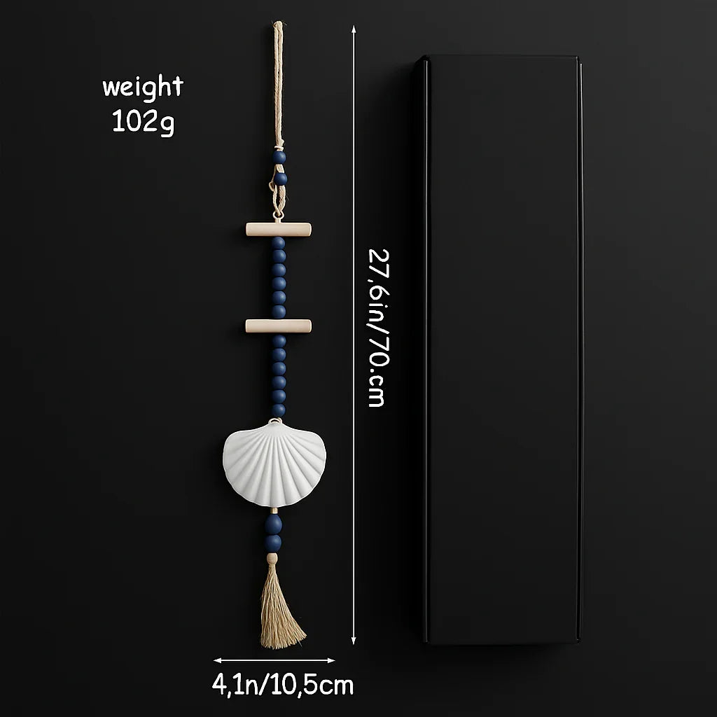 Home Decor wall hanging Wooden Scallop Shells Driftwood Sea Shells Hadi Craft