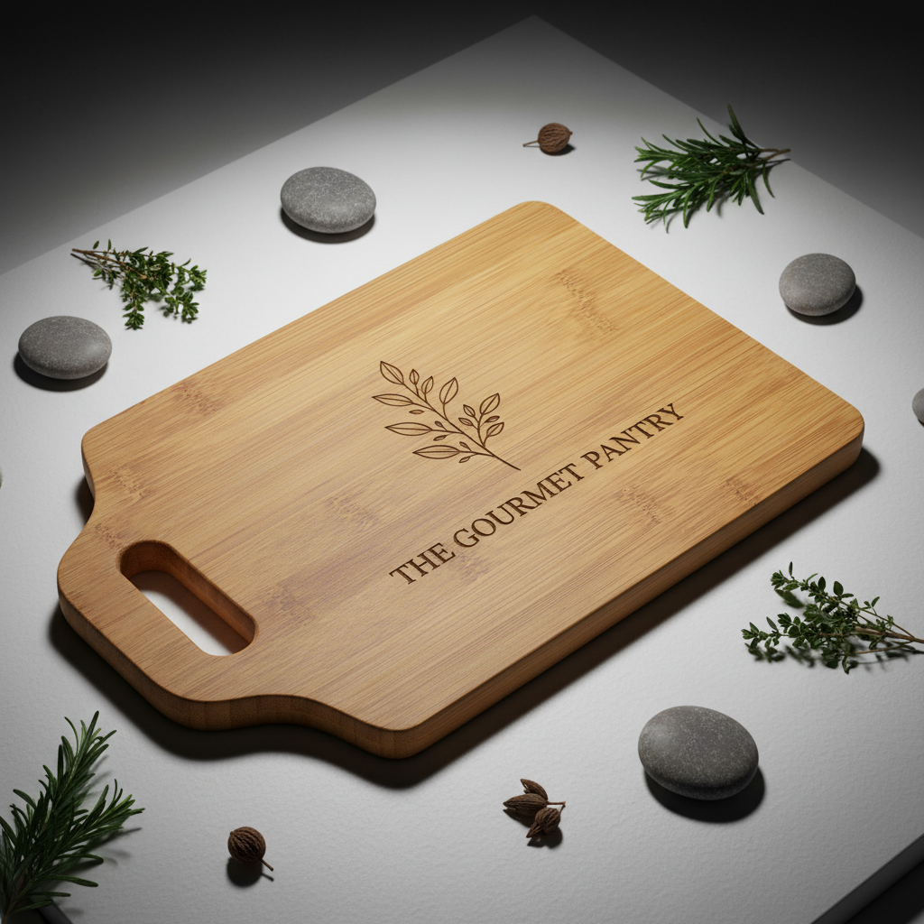 11" x 7" Bamboo Cutting Board with Handle & Custom Personalized Engraving
