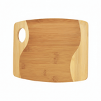 11x9 Bamboo Two-Tone Cutting Board with Handle – Handmade Serving & Charcuterie Board - Hadi Craft
