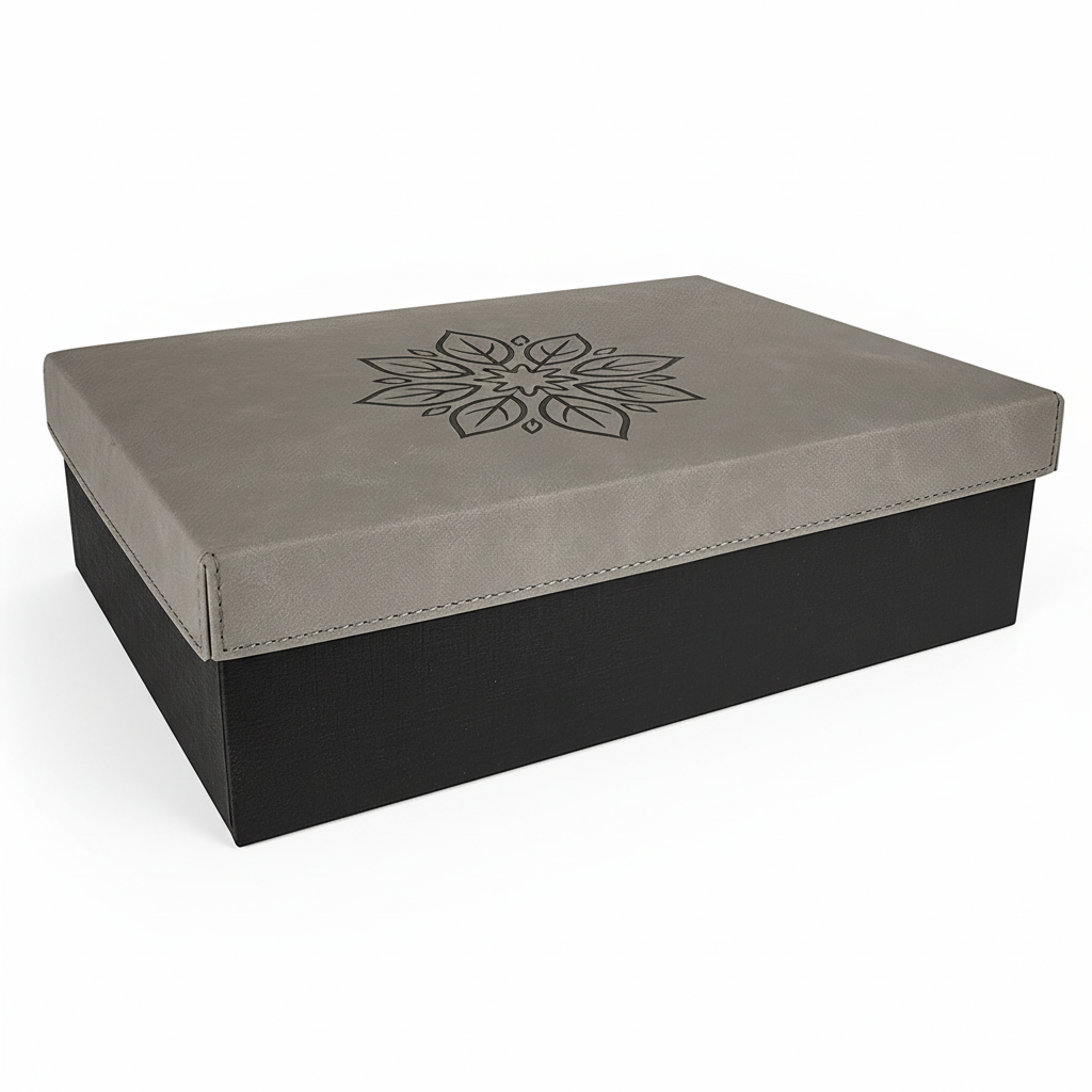Laserable Leatherette Lid Elevate your gift presentation