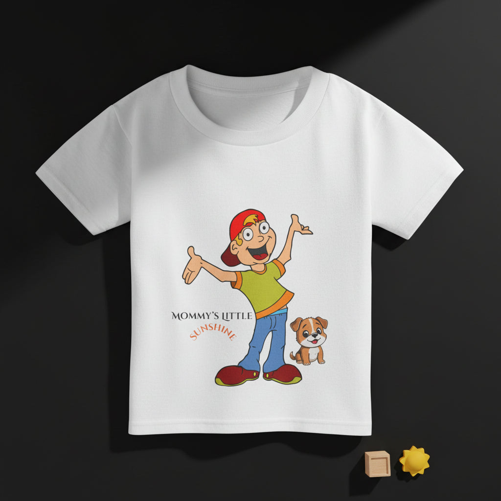 Mommy's Little Sunshine Toddler T-Shirt — Cute Kid & Puppy Graphic Tee