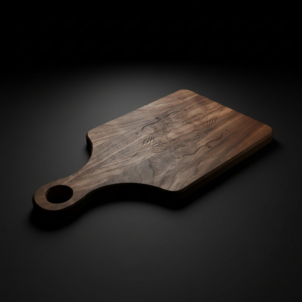 Wooden Cutting Board – Rustic Charcuterie & Serving Board (USA Made)