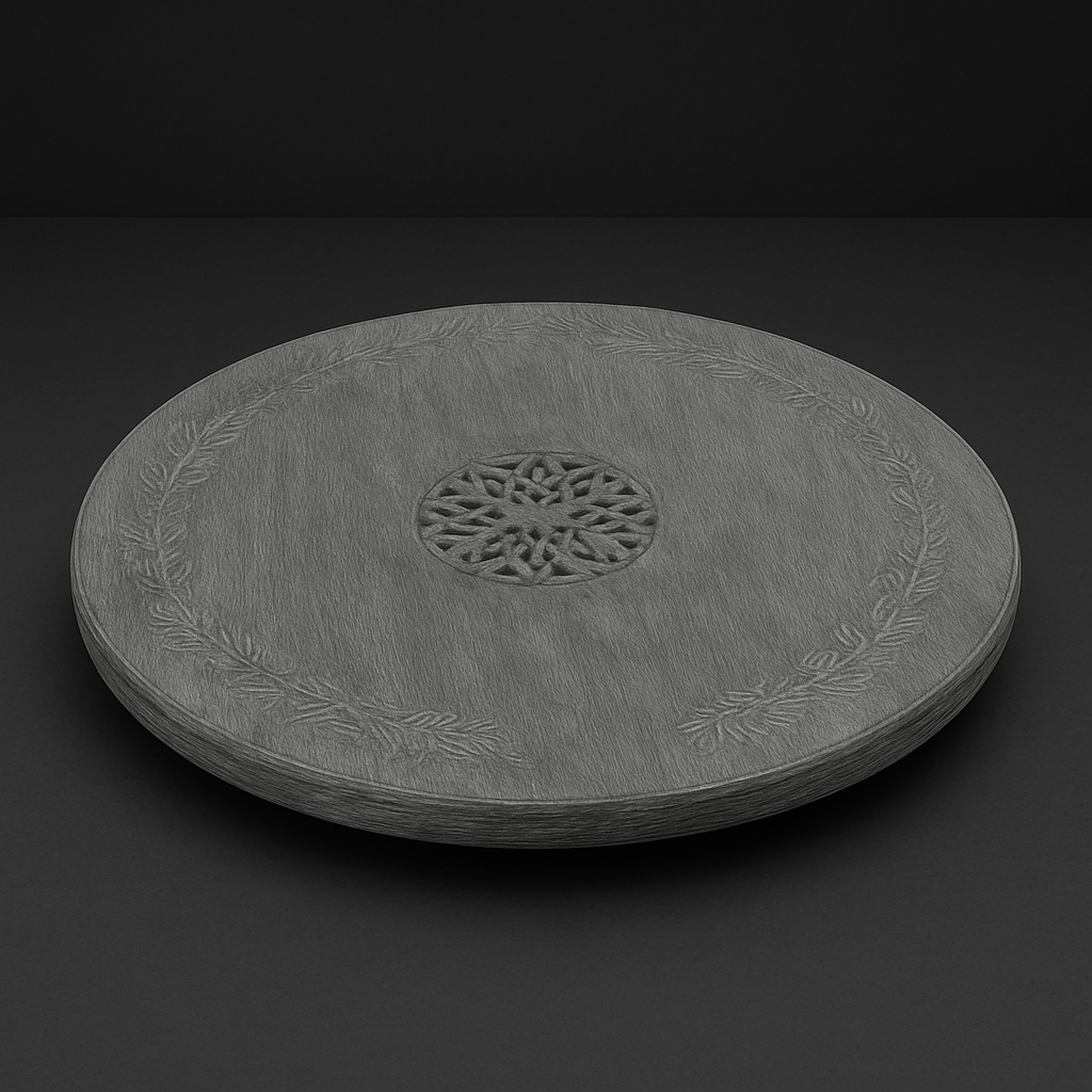 Sustainable Mango Wood Serving Tray with Lazy Susan – Handmade Acacia Breakfast Tray