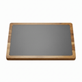 13x9 Acacia Wood & Slate Cutting Board – Handmade Charcuterie, Serving, and Engraving Board - Hadi Craft