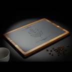 13x9 Acacia Wood & Slate Cutting Board – Handmade Charcuterie, Serving, and Engraving Board - Hadi Craft