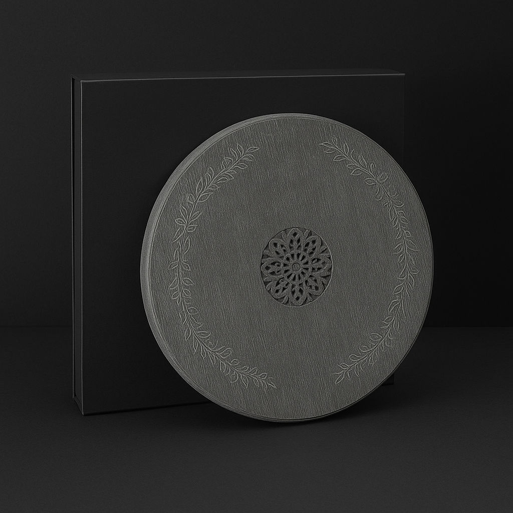 Sustainable Mango Wood Serving Tray with Lazy Susan – Handmade Acacia Breakfast Tray