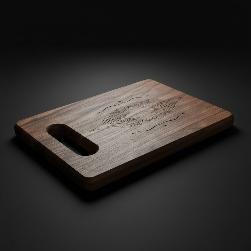 Wooden Cutting Board – Rustic Charcuterie & Serving Board (USA Made)