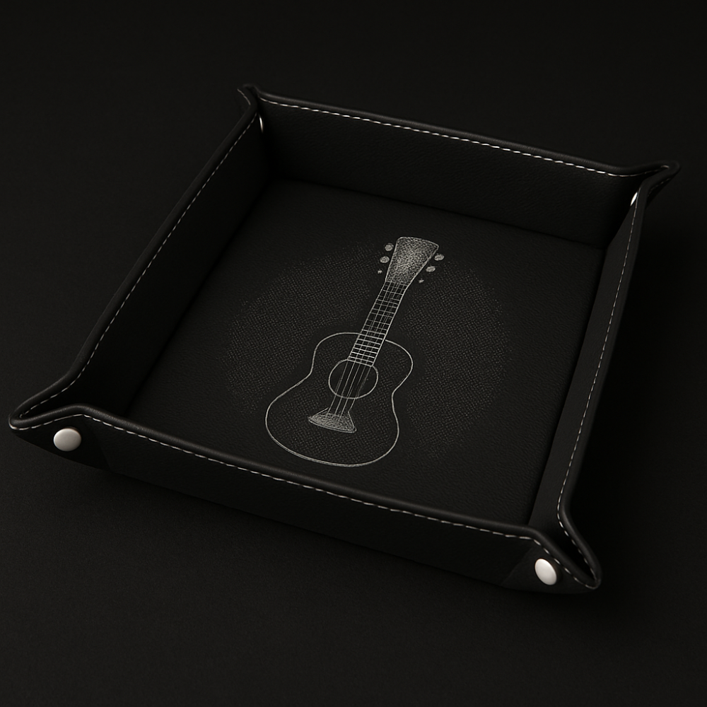 Leather Valet Folding tray customize laser engraving tray