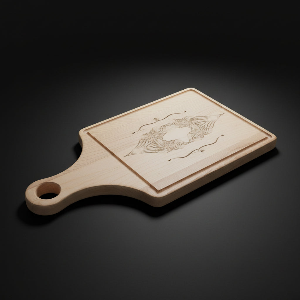 Wooden Cutting Board – Rustic Charcuterie & Serving Board (USA Made)