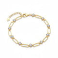18k gold plated moissanite tennis bracelet 925 Silver Bracelet - Hadi Craft