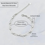 18k gold plated moissanite tennis bracelet 925 Silver Bracelet - Hadi Craft