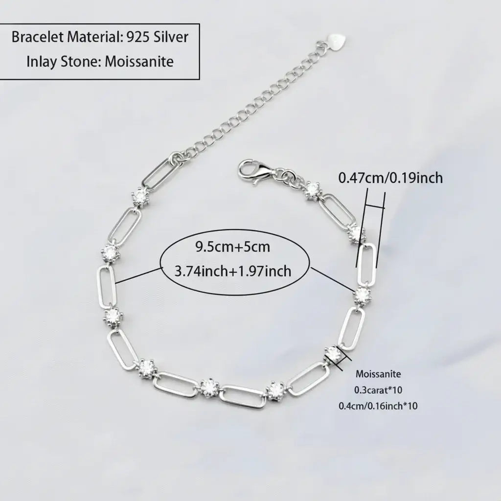 18k gold plated moissanite tennis bracelet 925 Silver Bracelet - Hadi Craft