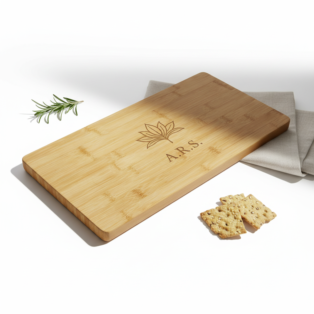 19 3/4" x 8" Bamboo Charcuterie Cutting Board with Custom Personalized Engraving