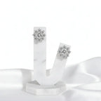 1CT Moissanite Snowflake Sunflower Earrings 925 Silver – Cute Star Floral Studs Gift for Women - Hadi Craft