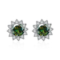 1CT Moissanite Sunflower Stud Earrings 925 Sterling Silver – D Color VVS1 Wedding Jewelry Gift for Women - Hadi Craft
