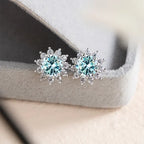 1CT Moissanite Sunflower Stud Earrings 925 Sterling Silver – D Color VVS1 Wedding Jewelry Gift for Women - Hadi Craft