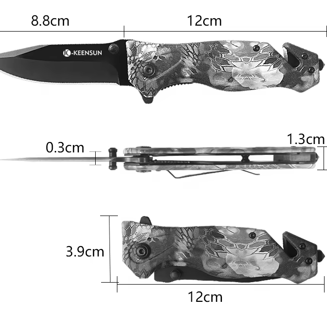 Multi-Function Folding Blade Pocket Knife | Tactical Survival Hunting & Camping Knife