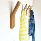 2-Pack Rustic Wooden Wall Hooks for Coats, Towels, and Hats - Hadi Craft
