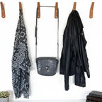 2-Pack Rustic Wooden Wall Hooks for Coats, Towels, and Hats - Hadi Craft