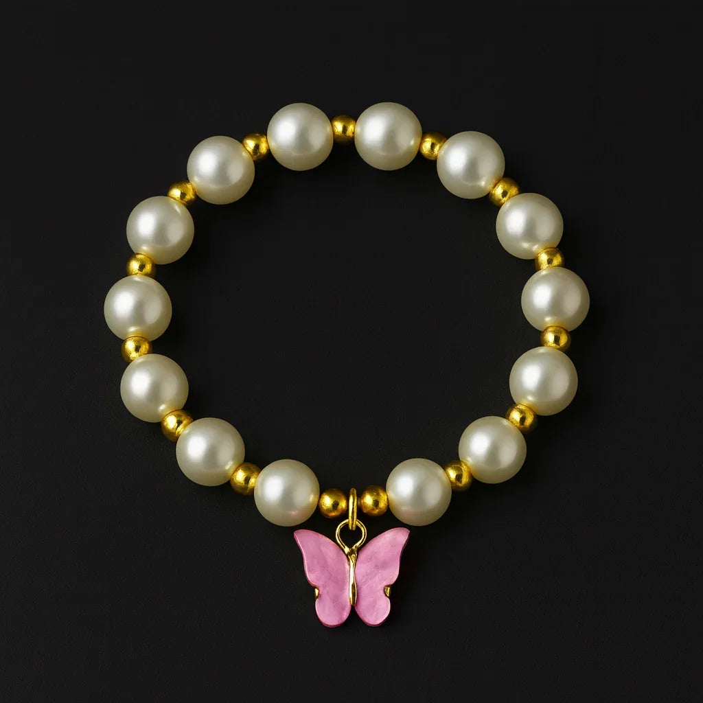 Handmade white pearls Bead Bracelet Hadi Craft