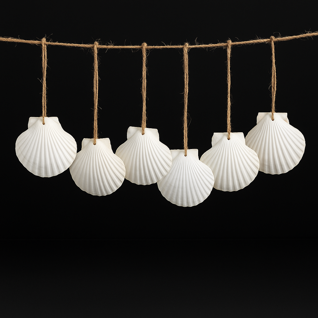 16PCS Natural Sea Shells Scallop Shells With Rope for home decor -  Home Decor