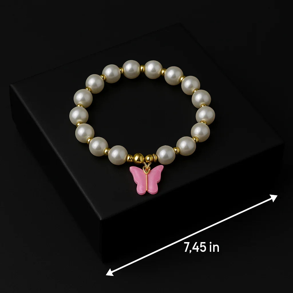 Handmade white pearls Bead Bracelet Hadi Craft