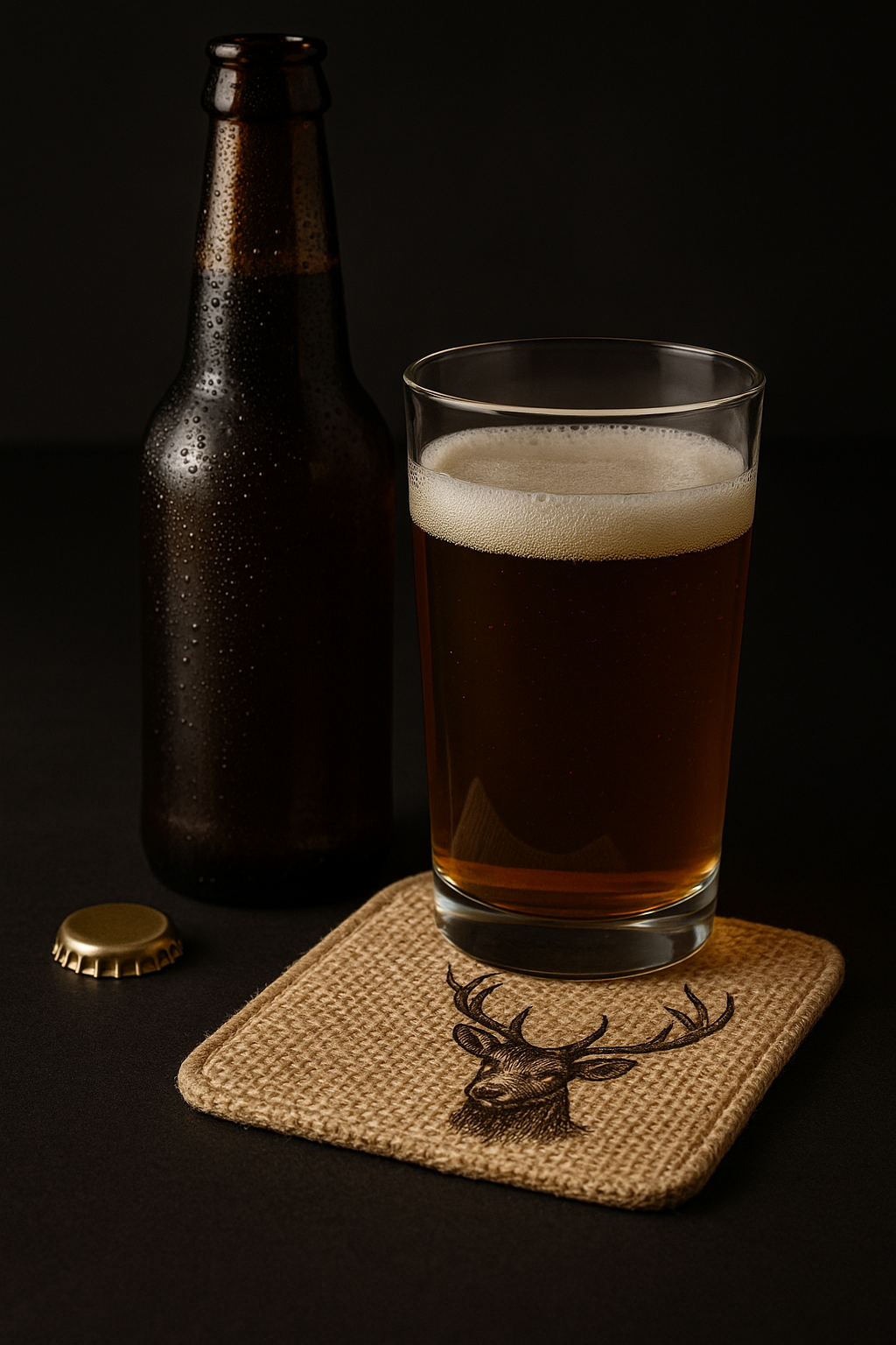 Sublimate Burlap Bottle Opener and Coaster with Customize -  Coaster