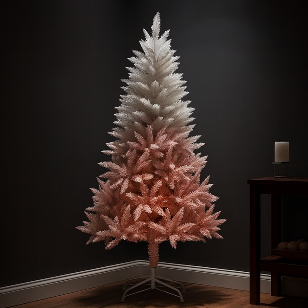 Pink Ombre Artificial Christmas Tree  Modern Holiday Tree for Home, Party & Festive Decorations