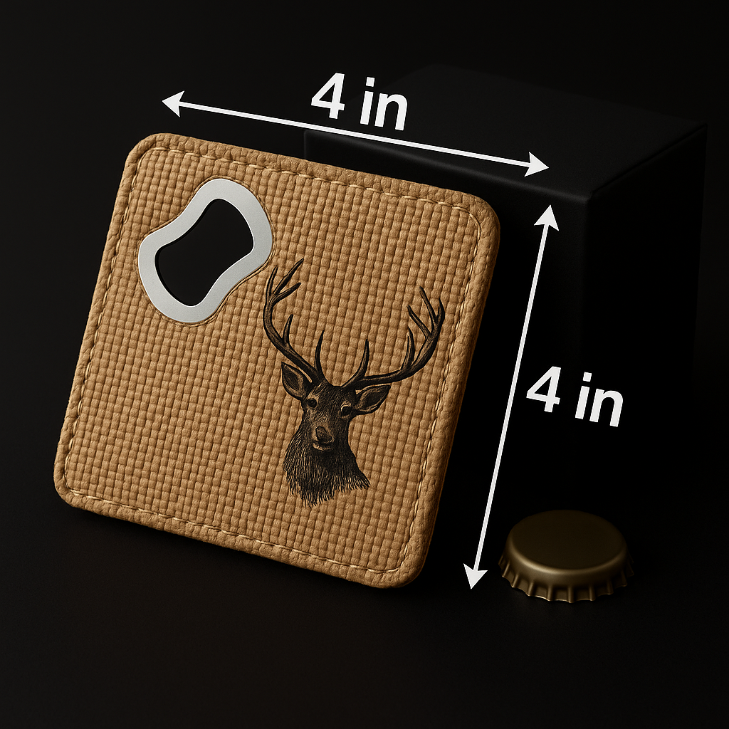 Sublimate Burlap Bottle Opener and Coaster with Customize -  Coaster